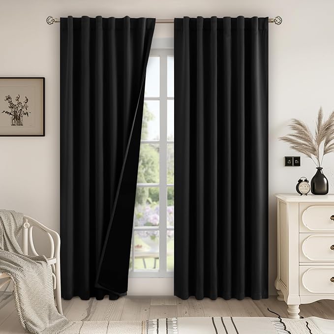 BGment Black 100% Blackout Curtains by BGment