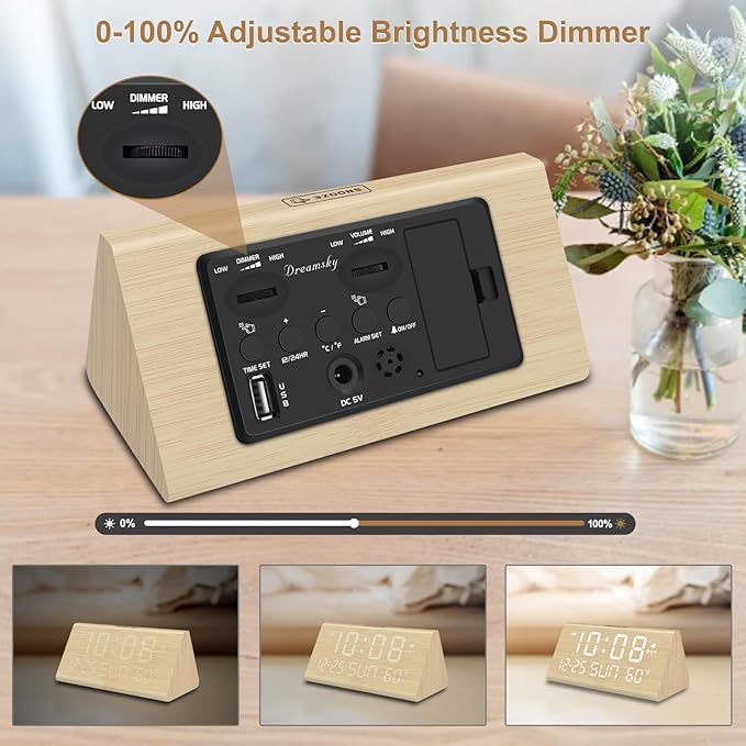 DreamSky Digital Alarm Clock for Bedrooms - Image 5