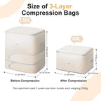 Comforter Storage Bag - 130L Large Capacity Blanket Storage Bags 3-Layer Ultra - Image 2