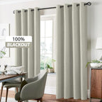 Yakamok Cream Linen Textured Curtains 96 Inches Long - Image 7