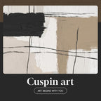 Large Framed Neutral Abstract Wall Art - Image 9