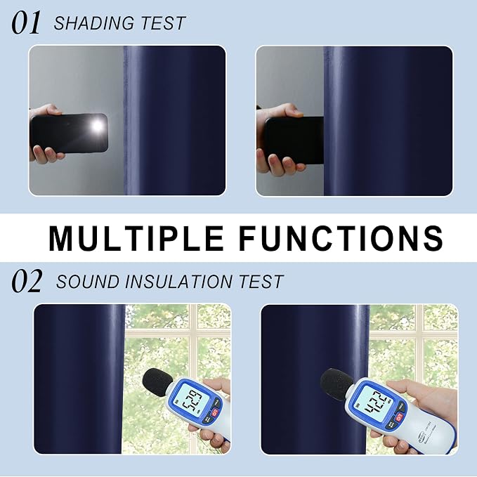 XWZO 100% Blackout Curtain Panels - Image 4