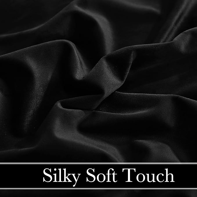 RYB HOME Black Velvet Blackout Curtains 94 inches - Image 6