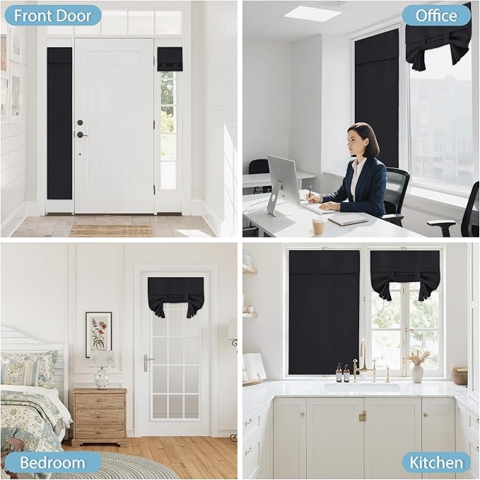 RYB HOME Blackout French Door Window Curtains - Image 9