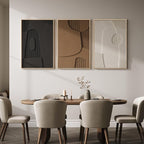 Large 3D Textured Framed Neutral Abstract Wall Art - Image 5