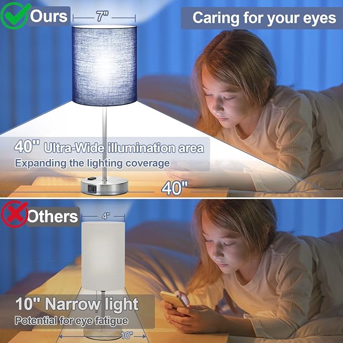 Set of 2 Touch Control Table Lamps - Image 4