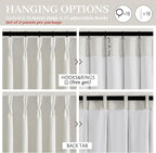 Pleat Viral Linen 90 Inch Blackout Curtains - Image 7