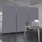 Room Divider 3 Panel Folding Privacy Screen, Round Pad Design Wall Divider | - Image 7