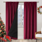 BGment Christmas Red Blackout Curtains by BGment