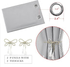 Light Grey Blackout Curtains 108 Inches Long, Light Blocking Thermal Insulated - Image 4