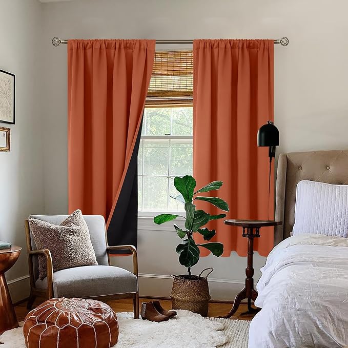 BGment Terracotta Blackout Curtains - Image 2