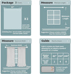 BGment White Blackout Curtains for Bedroom 84 Inch Long 2 Panels | Thermal - Image 7
