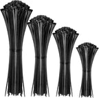 Cable Zip Ties, 400 Pack Black Assorted Sizes 12+8+6+4 Inch, Plastic Wire Ties - Image 8