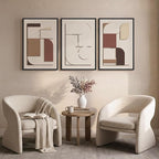 3D Textured Framed Neutral Wall Art, 3 Piece Minimalist Modern Sandstone Art - Image 5