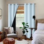 BGment Baby Blue 100% Blackout Curtains - Image 2