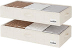 StorageWorks 6 Inch Low Profile Under Bed Storage Containers by StorageWorks