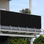 Custom Size 2.5'x18' Black Balcony Privacy Screen 90% UV Block | Windscreen - Image 6