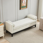 KEIKI Oversize Boucle Bench Ottoman - Image 4