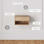 Nathan James Jackson Wall Mounted Floating Bedroom Nightstand - Image 4