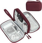 FYY Electronic Organizer, Travel Tech Pouch Bag, Wine Red | Wrist Strap by FYY