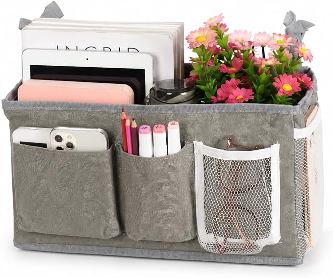 Lilithye Bedside Caddy, Bedside Storage Bag Hanging Organizer by Lilithye