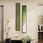 Framed Sage Green Abstract Long Narrow Wall Art Decor by Cuspin