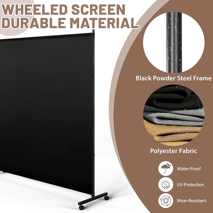 2 Panels Room Divider/Privacy Screen 5FT*6FT - Image 5