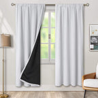 BGment Greyish White Blackout Curtains by BGment