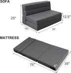 Folding Sleeper Chair Sofa Bed - Image 2