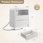 Decofy Fluted 2-Drawer Nightstand - Image 2