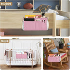 Rose Red Bedside Caddy Storage Bag Bedside Organizer - Image 8