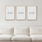 Framed Black and White Neutral Abstract Wall Art set, 3 Piece Cnavas Prints | - Image 3