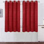 100% Blackout Curtains 52 x 63 Inch/Bright Red Curtains 2 Panels - Image 2