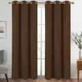 Diraysid Chocolate Brown Grommet Blackout Curtains by Diraysid%2C+refresh+your+life