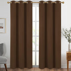 Diraysid Chocolate Brown Grommet Blackout Curtains by Diraysid%2C+refresh+your+life