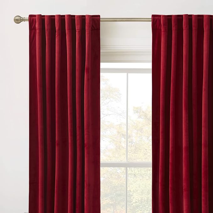 RYB HOME Velvet Curtains 90 inches Long - Image 3
