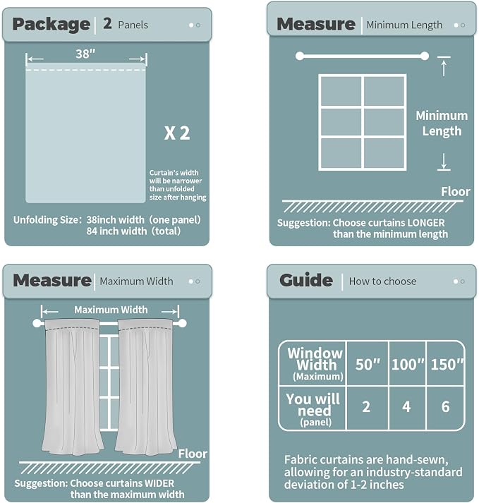 BGment Dove Grey 100% Blackout Curtains 63 Inch Length - Image 4