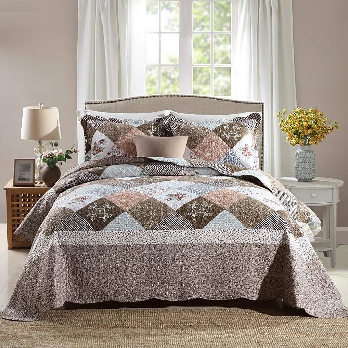 2-Piece Twin Quilt Sets with Sham Oversized Bedding Bedspread Reversible Soft by Travan