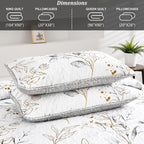 Anibedding Grey Quilt Set Queen, Botanical Bedspread - Image 6