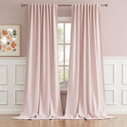 102 Inch Curtains Pink by DUALIFE
