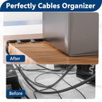Abnii 50 PCS Hook and Loop Cable Ties, Under Desk Cable Management, Sticky-Back - Image 7