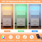 White Nightstand, Tall Night Stand - Image 4