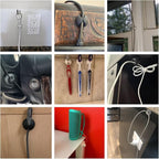 Desk Cable Management Cord Organizer, 16 Pack White Self Adhesive Cord Holder - Image 9