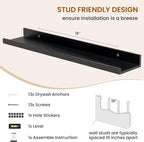 Picture Ledge Shelf, Floating Shelves - Image 5