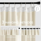MIULEE Birch Back Tab Blackout Curtains 52x72 Inches Long 2 Panels Set | Rod - Image 3