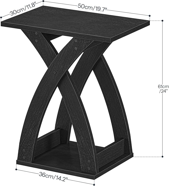 HOOBRO End Table Living Room Set of 2, Narrow Side Table - Image 3