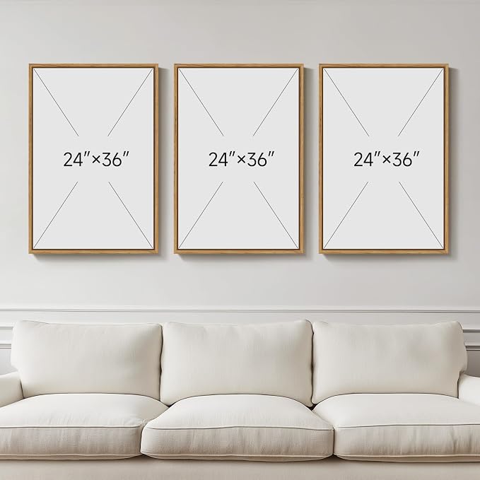 Large Framed Neutral Abstract Wall Art - Image 3