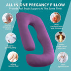 Cooling Pregnancy Pillows for Sleeping, Down Alternative, Removable Cover - Image 6