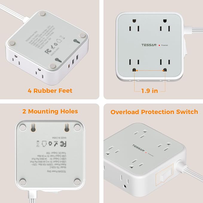 TESSAN Surge Protector Power Strip - Image 9