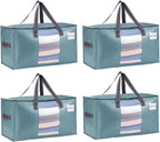 VENO Moving Bags, Wide Open Top, Light Blue, 4 Pack | Moving boxes Alternative by Veno
